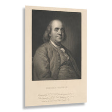 Load image into Gallery viewer, Digitally Restored and Enhanced 1868 Benjamin Franklin Print - Founding Father Diplomat Portrait After Duplessis - American Revolution - Archival Print