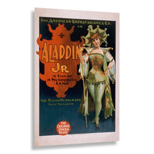 Load image into Gallery viewer, 1894 American Extravaganza Company Poster - Aladdin Jr Arabian Nights - Gilded Age Theater - Archival Print