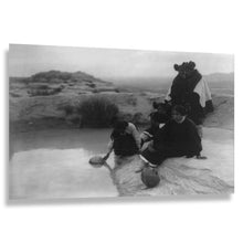 Load image into Gallery viewer, Digitally Restored and Enhanced 1906 Hopi Water Girls Print - Indigenous Children Arizona Southwest - Mesa Daily Life Photography - Archival Print
