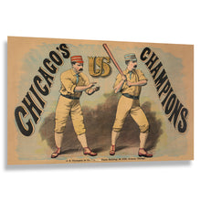 Load image into Gallery viewer, Digitally Restored and Enhanced 1876 Chicago White Stockings Print - Baseball Champions National League - Inaugural Season Poster - Archival Print