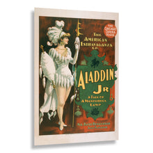 Cargar imagen en el visor de la galería, 1894 Aladdin Jr Theater Poster - Wonderful Lamp Arabian Nights - Gilded Age Oriental Spectacle - Archival Print