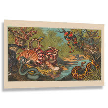 Load image into Gallery viewer, Digitally Restored and Enhanced 1870 Jungle Serpent Print - Circus Poster Tropical Snake - Gilded Age Victorian Cincinnati - Archival Print