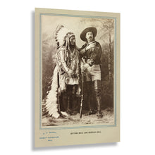 Cargar imagen en el visor de la galería, Digitally Restored and Enhanced 1897 Sitting Bull and Buffalo Bill Print - Wild West Show Portrait - Frontier Legends Montreal - Archival Print
