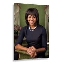 Load image into Gallery viewer, Digitally Restored and Enhanced 2013 Michelle Obama Print - First Lady Official White House Portrait - Green Room Photograph - Archival Print