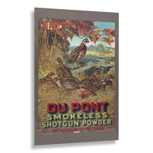 Cargar imagen en el visor de la galería, Digitally Restored and Enhanced 1913 Du Pont Shotgun Powder Print - Quail Hunting Lynn Bogue Hunt - Sporting Wildlife Advertising - Archival Print