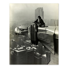 Load image into Gallery viewer, Digitally Restored and Enhanced 1930 Margaret Bourke-White Photo Print - Old Photo of Margaret Burke White Atop Chrysler Building New York City Poster