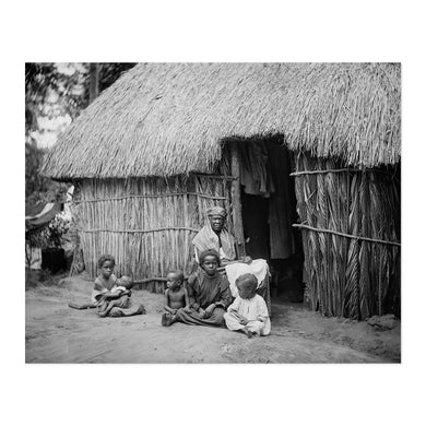 Digitally Restored and Enhanced 1903 A Native Hut in Puerto Rico Poster Photo - Vintage Photo of A Native Hut in San Juan Puerto Rico Wall Art Print