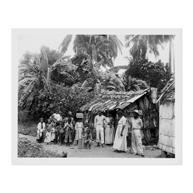 Digitally Restored and Enhanced 1903 Puerto Rican Natives Photo Print - Old Photo of Natives in Puerto Rico Wall Art Poster - Puerto Rico Vintage Poster