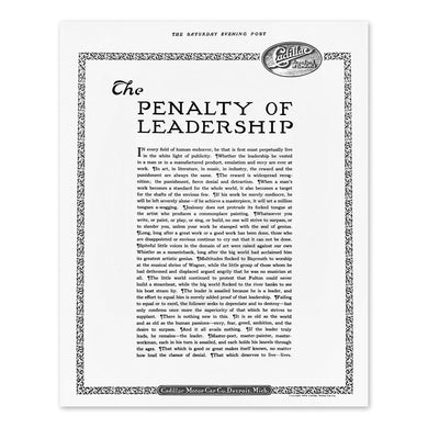 Digitally Restored and Enhanced 1914 The Penalty of Leadership Photo Print - The Penalty of Leadership on The Saturday Evening Post Vintage Poster Print