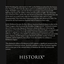 Load image into Gallery viewer, Digitally Restored and Enhanced 1945 Jackie Robinson Poster Photo Print - Jackie Robinson in Kansas City Monarchs Uniform Vintage Portrait Photo Wall Art