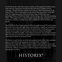 Load image into Gallery viewer, Digitally Restored and Enhanced 1964 Ed Sullivan & The Beatles Photo Print - The Beatles on The Ed Sullivan Show Vintage Portrait Photo Print Wall Art