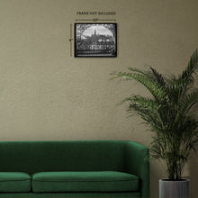 Load image into Gallery viewer, Digitally Restored and Enhanced 1920 A Vista Through Iron Lace Photo Print - Vintage Photo of A Vista Through An Iron Lace in New Orleans Wall Art Poster