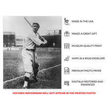 Load image into Gallery viewer, Digitally Restored and Enhanced 1920 Babe Ruth Portrait Photo - Vintage Photo of New York Yankees Babe Ruth Poster Print - Old Photo of Babe Ruth on Field