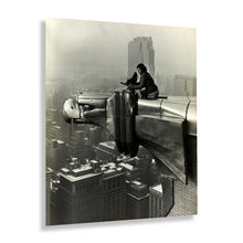 Load image into Gallery viewer, Digitally Restored and Enhanced 1930 Margaret Bourke-White Photo Print - Old Photo of Margaret Burke White Atop Chrysler Building New York City Poster