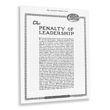 Load image into Gallery viewer, Digitally Restored and Enhanced 1914 The Penalty of Leadership Photo Print - The Penalty of Leadership on The Saturday Evening Post Vintage Poster Print