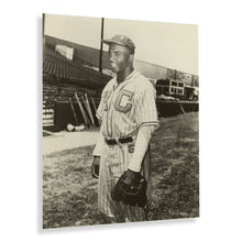 Load image into Gallery viewer, Digitally Restored and Enhanced 1945 Jackie Robinson Poster Photo Print - Jackie Robinson in Kansas City Monarchs Uniform Vintage Portrait Photo Wall Art
