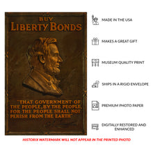 Cargar imagen en el visor de la galería, 1917 WWI Liberty Bonds Poster - Buy Liberty Bonds - World War I War Finance Propaganda - Archival Print