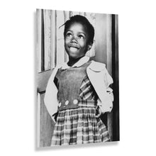 Load image into Gallery viewer, Digitally Restored and Enhanced 1960 Ruby Bridges Poster Photo - Vintage Photo of Six-Year-Old Black American Civil Rights Activist Ruby Bridges Wall Art