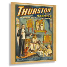 Load image into Gallery viewer, Digitally Restored and Enhanced 1914 Thurston Magician Poster - Wonder Show of the Universe - Vaudeville Golden Age Theater - Archival Print