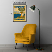 Cargar imagen en el visor de la galería, Digitally Restored and Enhanced 1910 Jamaica Gem of the Tropics Caribbean Travel Poster - Tropical Island Tourism Art - Archival Reproduction