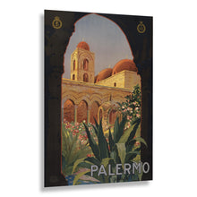Load image into Gallery viewer, Digitally Restored and Enhanced 1920 Palermo Sicily Italy Mediterranean Travel Poster - European Tourism Art - Archival Reproduction