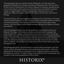 Cargar imagen en el visor de la galería, Digitally Restored and Enhanced 1914 Old Shiprock Photo Print - Vintage Photo of Two Navajo Indians on Horses Near The Base of Old Shiprock Poster Wall Art