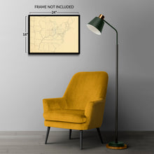 Load image into Gallery viewer, Digitally Restored and Enhanced 1941 Underground Railroad Map of the United States - Vintage Underground Railroad Map of United States Wall Art Poster