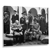 Load image into Gallery viewer, Digitally Restored and Enhanced 1945 The Big Three Yalta Conference Photo Print - Vintage Photo of The Yalta Conference of The Big Three Wall Art Poster