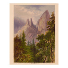 Load image into Gallery viewer, Digitally Restored and Enhanced 1871 Yosemite Cathedral Spires Landscape Art Print - California Mountain Scenery - Museum-Quality Print
