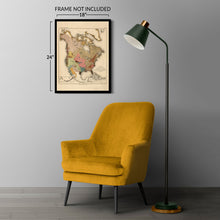 Cargar imagen en el visor de la galería, Digitally Restored and Enhanced 1890 Map of Linguistic Stocks of American Indians Poster - Vintage Map of North America Wall Art - North America Map Print