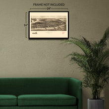 Load image into Gallery viewer, Digitally Restored and Enhanced 1909 Atlantic City New Jersey Map Poster - Aero View of Atlantic City NJ Map - New Jersey Vintage Map Wall Art Print