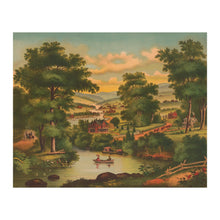 Load image into Gallery viewer, Digitally Restored and Enhanced 1885 An American Home Country Life Art Print - Victorian Domestic Landscape - Museum-Quality Print