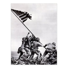 Load image into Gallery viewer, Digitally Restored and Enhanced 1945 United States Marine Corps Raising the Flag on Iwo Jima Photo Print - Vintage Photo of Flag Raising on Iwo Jima Poster