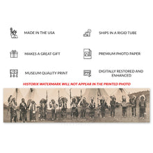 Load image into Gallery viewer, Digitally Restored and Enhanced 1911 The Big Chiefs Print - Nez Perce Yakama Leaders Astoria Oregon Panorama - Centennial Gathering - Archival Print