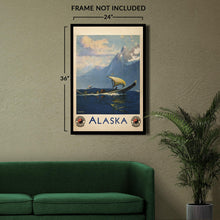 Load image into Gallery viewer, 1920 Alaska Northern Pacific Railroad Travel Poster - Vintage Native Potlatch Tourism - Pacific Northwest Railway Art - Archival Reproduction