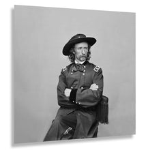 Cargar imagen en el visor de la galería, Digitally Restored and Enhanced 1865 General George Custer Print - Civil War Cavalry Commander - Union Army Major General Portrait - Archival Print