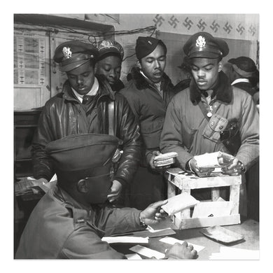 Digitally Restored and Enhanced 1945 Tuskegee Airmen Photo Print - Vintage Photo of Escape Kits Cyanide Distributed to Fighter Pilots World War II Poster