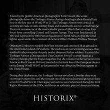 Load image into Gallery viewer, Digitally Restored and Enhanced 1945 Tuskegee Airmen Photo Print - Old World War II Photograph of Tuskegee Airmen Attending a Briefing in Ramitelli Italy