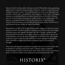 Load image into Gallery viewer, Digitally Restored and Enhanced 1960 John Coltrane Photo Print - Vintage Photo of John Coltrane - Old Photo of Jazz Saxophonist John William Coltrane