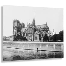 Load image into Gallery viewer, Digitally Restored and Enhanced 1916 Notre Dame Cathedral Paris Print - France Gothic Architecture Seine River WWI Era - Old World - Archival Print