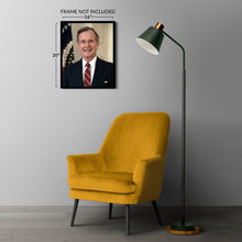 Cargar imagen en el visor de la galería, Digitally Restored and Enhanced George H W Bush 41st President of the United States Official Portrait Photo Print Poster
