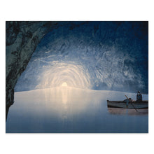 Cargar imagen en el visor de la galería, Digitally Restored and Enhanced 1890 Blue Grotto Capri Italy Print - Mediterranean Cave Natural Wonder Grand Tour - Bay of Naples - Archival Print
