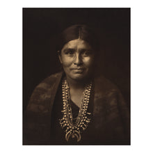 Load image into Gallery viewer, Digitally Restored and Enhanced 1904 Navaho Woman Portrait Print - Navajo Indigenous Southwest - Diné Heritage Photography - Archival Print