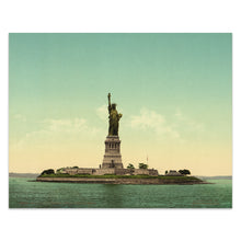 Load image into Gallery viewer, Digitally Restored and Enhanced 1905 Statue of Liberty Photo - New York Harbor Detroit Photochrom - Progressive Era Immigration - Archival Print