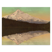 Load image into Gallery viewer, Digitally Restored and Enhanced 1900 Mt. Hood Lost Lake Print - Oregon Reflection Cascade Range - Alpine Vista Pacific Northwest - Archival Print