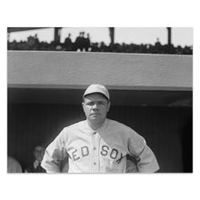 Load image into Gallery viewer, Digitally Restored and Enhanced 1919 Babe Ruth Print - Boston Red Sox Baseball Portrait - Bambino Slugger American Sports Legend - Archival Print