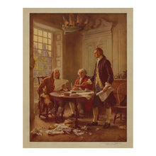 Load image into Gallery viewer, Digitally Restored and Enhanced 1932 Writing the Declaration of Independence Print - American Revolution Founding Fathers 1776 - Archival Print
