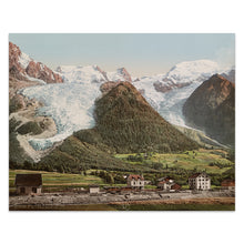 Load image into Gallery viewer, 1890 French Alps Print - Chamonix Station Glacier des Bossons - Victorian Alpine Tourism - Archival Print