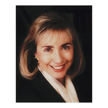Cargar imagen en el visor de la galería, Digitally Restored and Enhanced 1992 Hillary Rodham Clinton Print - First Lady Portrait - Political Pioneer Women's Leadership - Archival Print