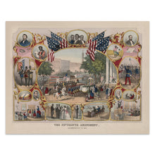 Cargar imagen en el visor de la galería, Digitally Restored and Enhanced 1870 Fifteenth Amendment Print - Civil Rights Reconstruction Era - Baltimore Voting Rights Parade - Archival Print
